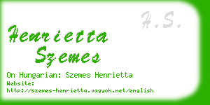 henrietta szemes business card